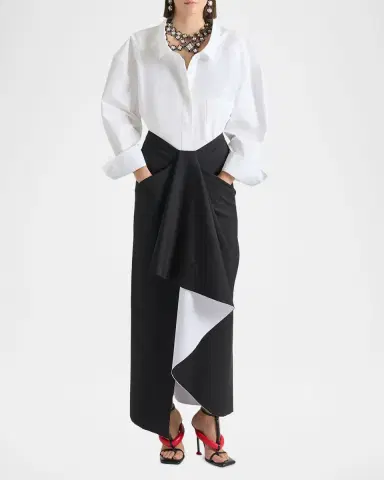 Givenchy Wide-Collar Cotton Poplin Oversized Shirt | Thumbnail 2 Givenchy Wide-Collar Cotton Poplin Oversized Shirt | Thumbnail 2