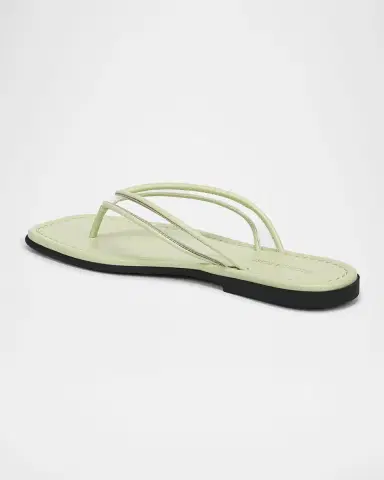 Veronica Beard Clea Leather-Trimmed Jelly Thong Sandals | Thumbnail 4 Veronica Beard Clea Leather-Trimmed Jelly Thong Sandals | Thumbnail 4
