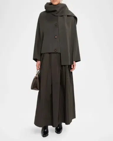 Max Mara Poldo Wool Long Wrap Coat | Thumbnail 2 Max Mara Poldo Wool Long Wrap Coat | Thumbnail 2