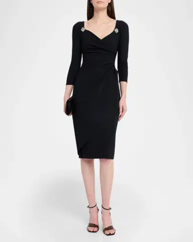 Chiara Boni La Petite Robe Litsa Rhinestone-Embellished Jersey Dress | Thumbnail 2 Chiara Boni La Petite Robe Litsa Rhinestone-Embellished Jersey Dress | Thumbnail 2