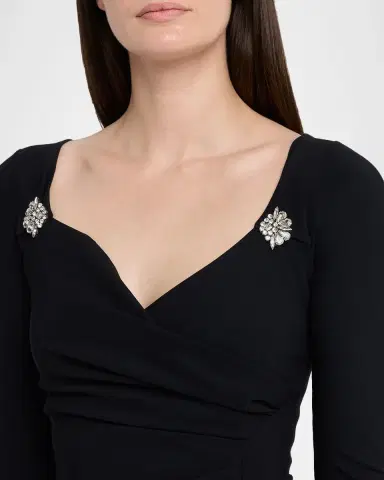 Chiara Boni La Petite Robe Litsa Rhinestone-Embellished Jersey Dress | Thumbnail 5 Chiara Boni La Petite Robe Litsa Rhinestone-Embellished Jersey Dress | Thumbnail 5