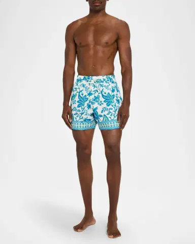 Etro Men 's Floral Roma-Fit Swim Trunks | Thumbnail 2 Etro Men 's Floral Roma-Fit Swim Trunks | Thumbnail 2