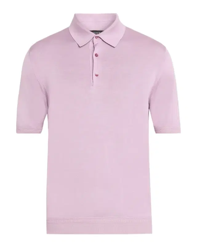 Men 's Silk Knit Polo Shirt Men 's Silk Knit Polo Shirt