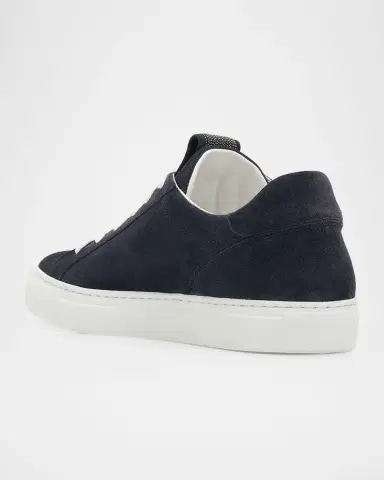 Brunello Cucinelli Monili Suede Low-Top Sneakers | Thumbnail 4 Brunello Cucinelli Monili Suede Low-Top Sneakers | Thumbnail 4