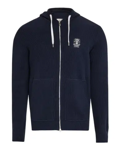 Brunello Cucinelli Men's Logo Cotton Hoodie | Thumbnail 1 Brunello Cucinelli Men's Logo Cotton Hoodie | Thumbnail 1