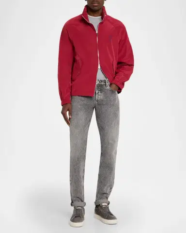 Brunello Cucinelli Men's Water-Resistant Full-Zip Jacket | Thumbnail 2 Brunello Cucinelli Men's Water-Resistant Full-Zip Jacket | Thumbnail 2