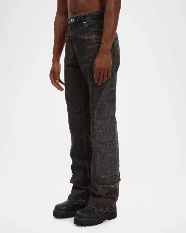 Who Decides War Men's Mechanic Denim Slim-Straight Leg Jeans | Thumbnail 4 Who Decides War Men's Mechanic Denim Slim-Straight Leg Jeans | Thumbnail 4