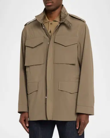 dunhill Men's Lightweight Technical Field Jacket | Thumbnail 4 dunhill Men's Lightweight Technical Field Jacket | Thumbnail 4