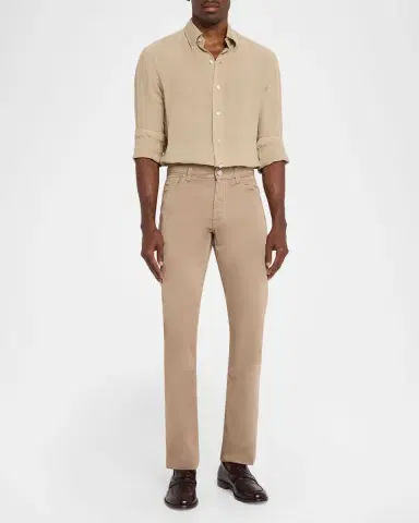Stefano Ricci Men's Slim Cotton-Stretch Five-Pocket Pants | Thumbnail 2 Stefano Ricci Men's Slim Cotton-Stretch Five-Pocket Pants | Thumbnail 2