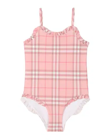 Burberry Girl 's Ruffle-Trim Check One-Piece Swimsuit, Size 3-14 | Thumbnail 1 Burberry Girl 's Ruffle-Trim Check One-Piece Swimsuit, Size 3-14 | Thumbnail 1