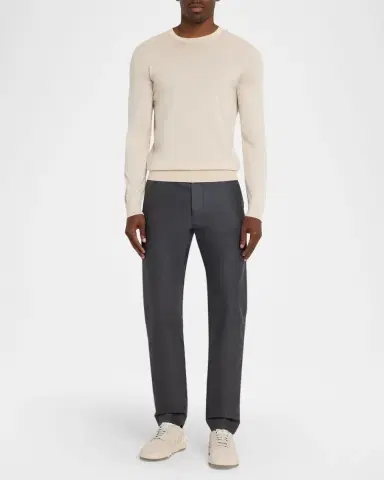 Lanvin Men's Clay Leather and Mesh Low-Top Sneakers | Thumbnail 3 Lanvin Men's Clay Leather and Mesh Low-Top Sneakers | Thumbnail 3