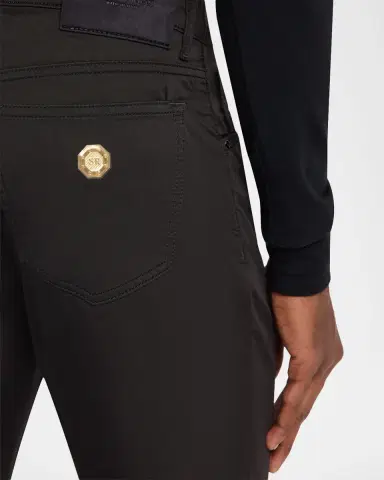 Stefano Ricci Men's Slim Cotton-Stretch Five-Pocket Pants | Thumbnail 5 Stefano Ricci Men's Slim Cotton-Stretch Five-Pocket Pants | Thumbnail 5