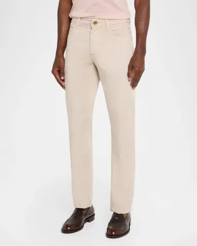 Stefano Ricci Men's Slim Cotton-Stretch Five-Pocket Pants | Thumbnail 4 Stefano Ricci Men's Slim Cotton-Stretch Five-Pocket Pants | Thumbnail 4