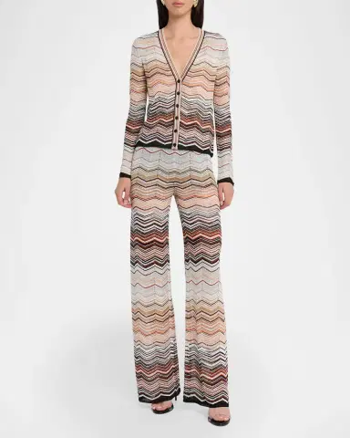 Missoni Paillette Chevron Knit Straight-Leg Trousers | Thumbnail 2 Missoni Paillette Chevron Knit Straight-Leg Trousers | Thumbnail 2