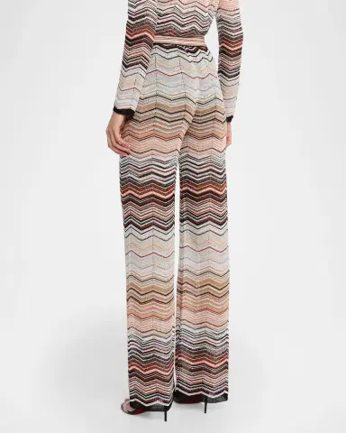 Missoni Paillette Chevron Knit Straight-Leg Trousers | Thumbnail 3 Missoni Paillette Chevron Knit Straight-Leg Trousers | Thumbnail 3