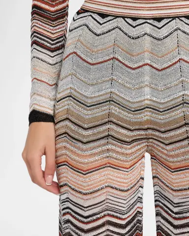 Missoni Paillette Chevron Knit Straight-Leg Trousers | Thumbnail 5 Missoni Paillette Chevron Knit Straight-Leg Trousers | Thumbnail 5