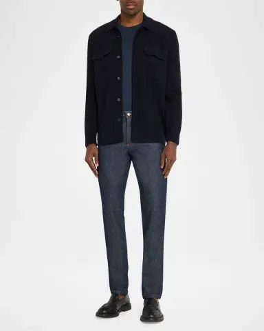 dunhill Men's Athluxury Cotton and Cashmere Shirt Jacket | Thumbnail 2 dunhill Men's Athluxury Cotton and Cashmere Shirt Jacket | Thumbnail 2