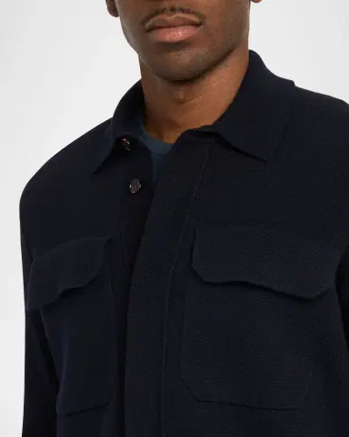 dunhill Men's Athluxury Cotton and Cashmere Shirt Jacket | Thumbnail 5 dunhill Men's Athluxury Cotton and Cashmere Shirt Jacket | Thumbnail 5
