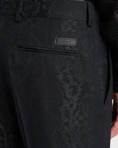 Versace Men 's Python Jacquard Formal Pants | Thumbnail 5 Versace Men 's Python Jacquard Formal Pants | Thumbnail 5