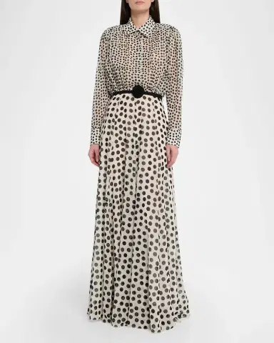 Chiara Boni La Petite Robe Liyan Belted Polka Dot Maxi Dress | Thumbnail 2 Chiara Boni La Petite Robe Liyan Belted Polka Dot Maxi Dress | Thumbnail 2