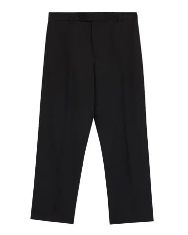 Versace Men 's Wool Straight Leg Flat-Front Trousers | Thumbnail 1 Versace Men 's Wool Straight Leg Flat-Front Trousers | Thumbnail 1