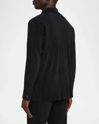 Homme Plissé Issey Miyake Men's Basics Pleated Single-Breasted Blazer | Thumbnail 3 Homme Plissé Issey Miyake Men's Basics Pleated Single-Breasted Blazer | Thumbnail 3