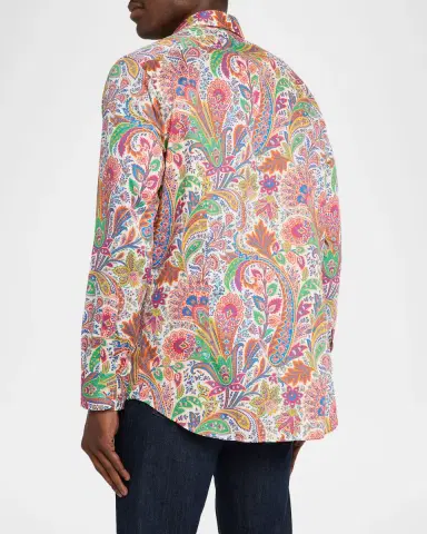 Etro Men's Paisley Jacquard Roma-Fit Dress Shirt | Thumbnail 3 Etro Men's Paisley Jacquard Roma-Fit Dress Shirt | Thumbnail 3