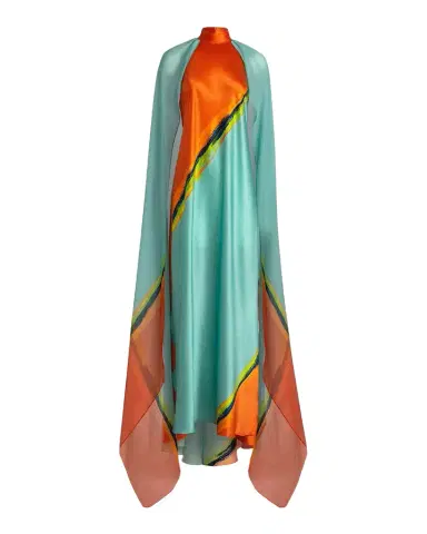 Silvia Tcherassi abina Cape Halter Maxi Dress | Thumbnail 1 Silvia Tcherassi abina Cape Halter Maxi Dress | Thumbnail 1