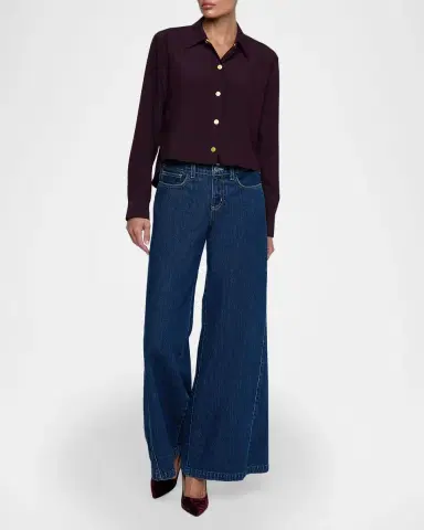 L'Agence Armida Pinstripe Long-Sleeve Shirt | Thumbnail 2 L'Agence Armida Pinstripe Long-Sleeve Shirt | Thumbnail 2