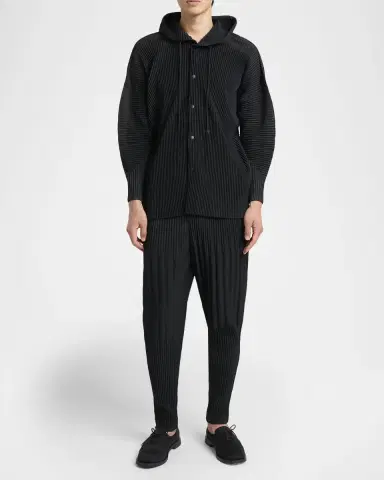 Homme Plissé Issey Miyake Men 's Monthly Colors Pleated Snap-Front Hoodie | Thumbnail 2 Homme Plissé Issey Miyake Men 's Monthly Colors Pleated Snap-Front Hoodie | Thumbnail 2