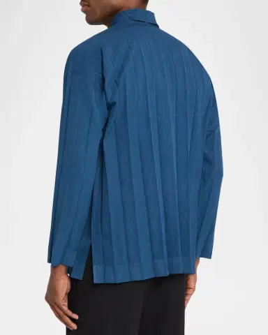 Homme Plisse Issey Miyake Men 's Pleated Relaxed Fit Button-Down Shirt | Thumbnail 3 Homme Plisse Issey Miyake Men 's Pleated Relaxed Fit Button-Down Shirt | Thumbnail 3