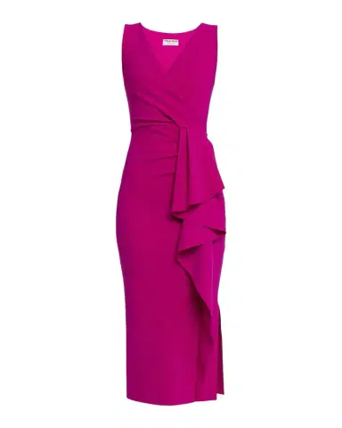 Chiara Boni La Petite Robe Sayon Ruffle Drape Bodycon Midi Dress | Thumbnail 1 Chiara Boni La Petite Robe Sayon Ruffle Drape Bodycon Midi Dress | Thumbnail 1