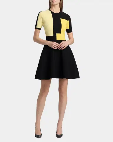 Jason Wu Collection Fit-&-Flare Colorblock Knit Mini Dress | Thumbnail 2 Jason Wu Collection Fit-&-Flare Colorblock Knit Mini Dress | Thumbnail 2