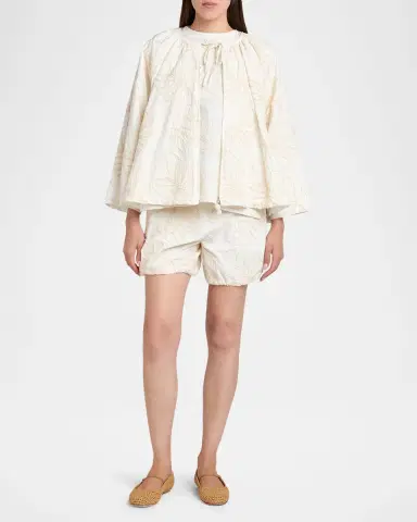Moncler Embroidered Drawstring Shorts | Thumbnail 2 Moncler Embroidered Drawstring Shorts | Thumbnail 2