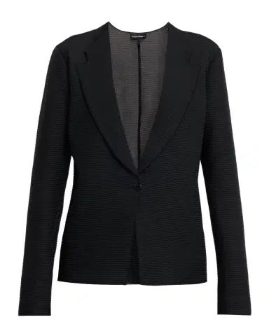 Emporio Armani Single-Button Ribbed Jersey Jacket | Thumbnail 1 Emporio Armani Single-Button Ribbed Jersey Jacket | Thumbnail 1