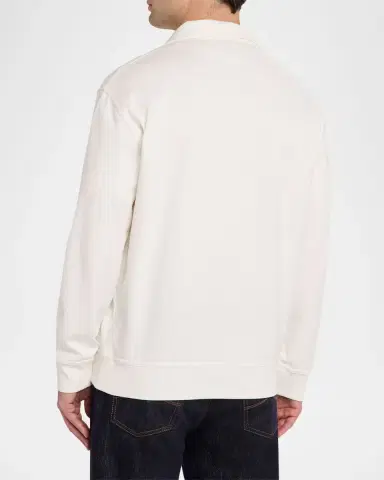 Brunello Cucinelli Men's Cotton-Blend Quarter-Zip Sweatshirt | Thumbnail 3 Brunello Cucinelli Men's Cotton-Blend Quarter-Zip Sweatshirt | Thumbnail 3