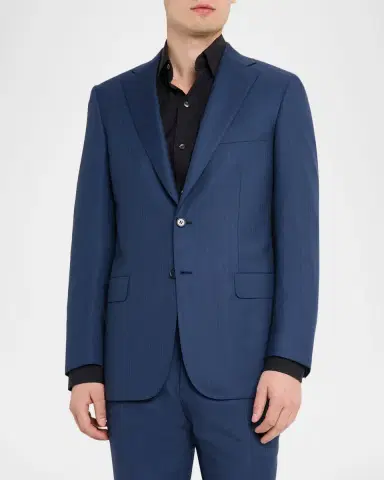 Brioni Men's Cotton Narrow Stripe Single-Breasted Sport Coat | Thumbnail 4 Brioni Men's Cotton Narrow Stripe Single-Breasted Sport Coat | Thumbnail 4