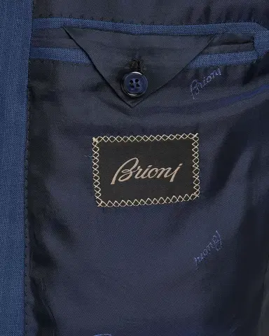 Brioni Men's Cotton Narrow Stripe Single-Breasted Sport Coat | Thumbnail 7 Brioni Men's Cotton Narrow Stripe Single-Breasted Sport Coat | Thumbnail 7