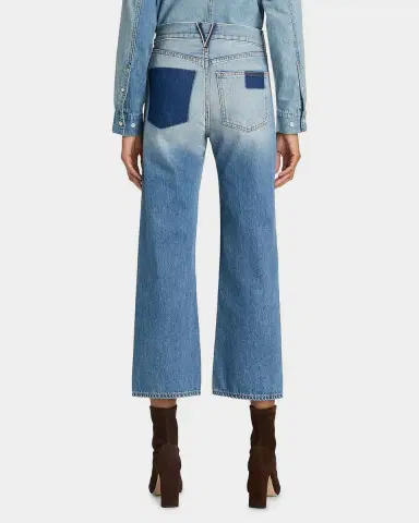 Veronica Beard Dylan Patchwork High-Rise Ankle Jeans | Thumbnail 3 Veronica Beard Dylan Patchwork High-Rise Ankle Jeans | Thumbnail 3