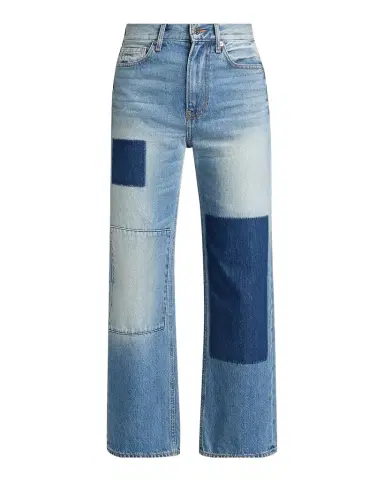 Veronica Beard Dylan Patchwork High-Rise Ankle Jeans | Thumbnail 1 Veronica Beard Dylan Patchwork High-Rise Ankle Jeans | Thumbnail 1