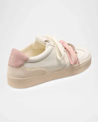 Stuart Weitzman Colton Embellished Leather Sneakers | Thumbnail 2 Stuart Weitzman Colton Embellished Leather Sneakers | Thumbnail 2
