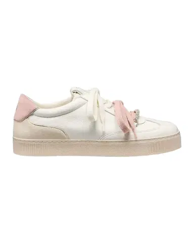 Stuart Weitzman Colton Embellished Leather Sneakers | Thumbnail 1 Stuart Weitzman Colton Embellished Leather Sneakers | Thumbnail 1