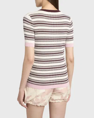 Moncler Stripe Short-Sleeve Top | Thumbnail 3 Moncler Stripe Short-Sleeve Top | Thumbnail 3