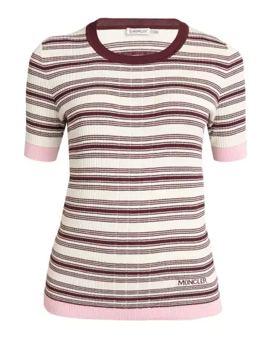 Moncler Stripe Short-Sleeve Top | Thumbnail 1 Moncler Stripe Short-Sleeve Top | Thumbnail 1