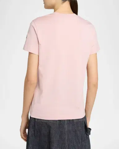 Moncler Short-Sleeve Logo Embroidered T-Shirt | Thumbnail 3 Moncler Short-Sleeve Logo Embroidered T-Shirt | Thumbnail 3