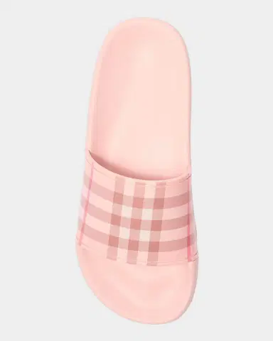 Burberry Girl's Check Slide Sandals, Toddler/Kids | Thumbnail 4 Burberry Girl's Check Slide Sandals, Toddler/Kids | Thumbnail 4