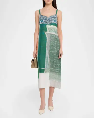 Jason Wu Collection x Robert Rauschenberg Platter-Print Midi Slip Dress | Thumbnail 2 Jason Wu Collection x Robert Rauschenberg Platter-Print Midi Slip Dress | Thumbnail 2