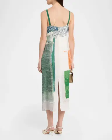 Jason Wu Collection x Robert Rauschenberg Platter-Print Midi Slip Dress | Thumbnail 3 Jason Wu Collection x Robert Rauschenberg Platter-Print Midi Slip Dress | Thumbnail 3