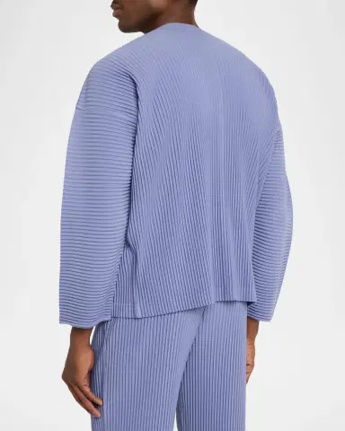 Homme Plissé Issey Miyake Men 's Monthly Colors Pleated Long-Sleeve Shirt | Thumbnail 3 Homme Plissé Issey Miyake Men 's Monthly Colors Pleated Long-Sleeve Shirt | Thumbnail 3