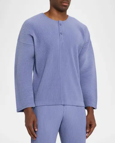 Homme Plissé Issey Miyake Men 's Monthly Colors Pleated Long-Sleeve Shirt | Thumbnail 4 Homme Plissé Issey Miyake Men 's Monthly Colors Pleated Long-Sleeve Shirt | Thumbnail 4